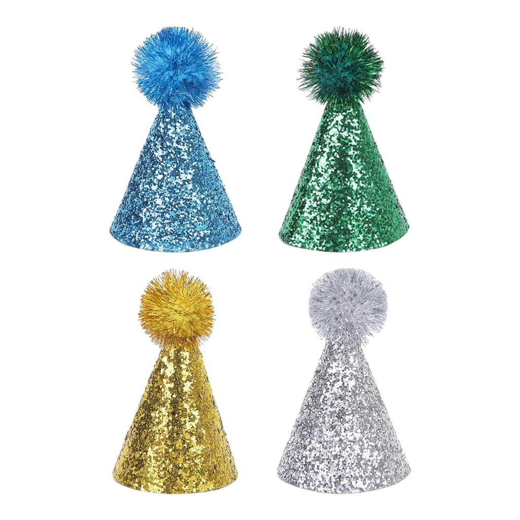 4x Birthday Hat for Dog Cat Decor Mini Party Hat for Pet Birthday Party Cat