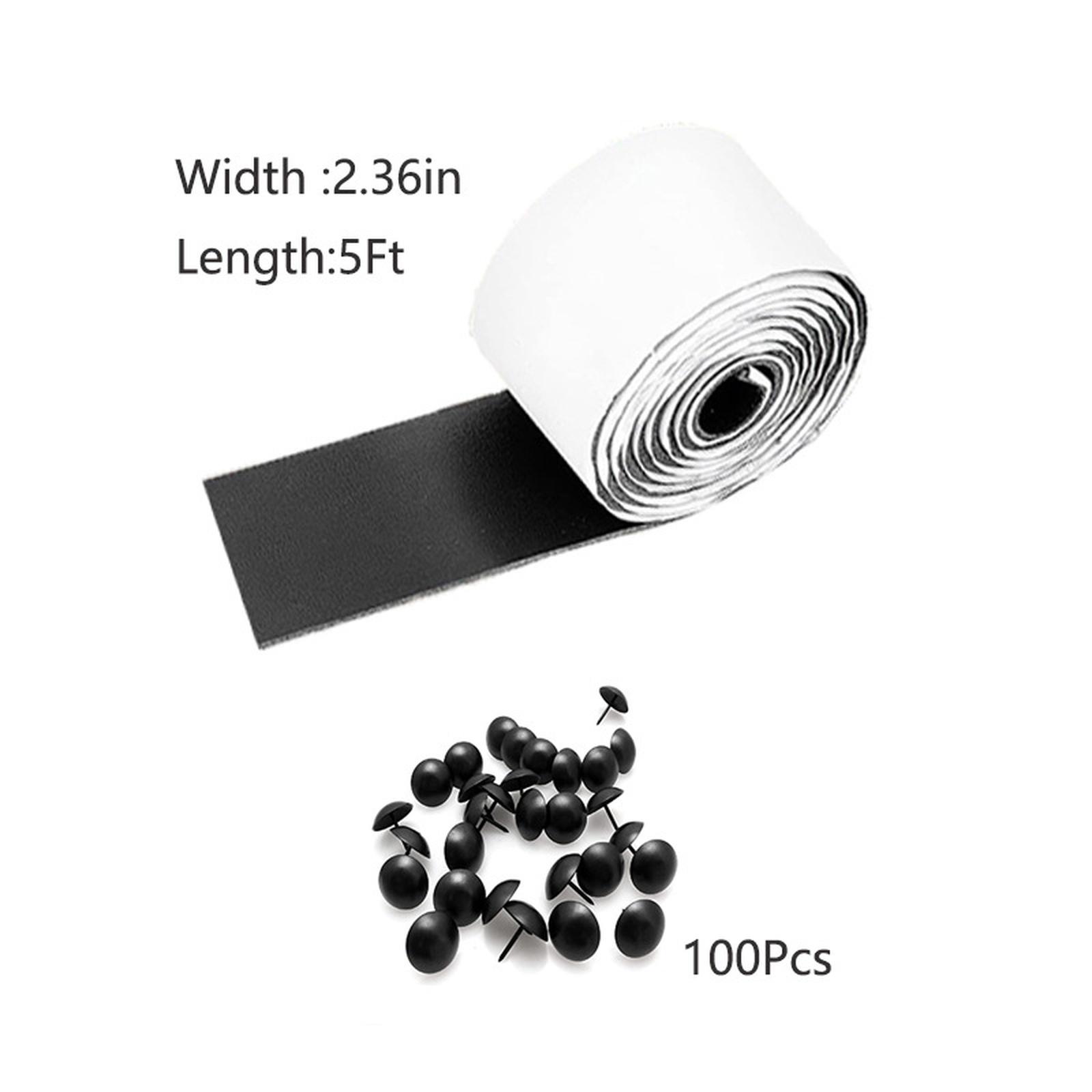 

5ft Faux Wood Beam Strap 100 Thumb Tacks Self-Adhesive Ceiling Beams Strip Flexible Metal Look Accessories one size чорний