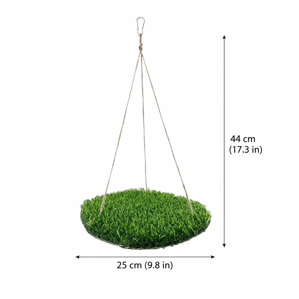 Pet Grass Hammock For Parrots Squirrels Hamsters Large Medium Small Sized Birds And Rodents Climbing Toy With Suction Cup Hook