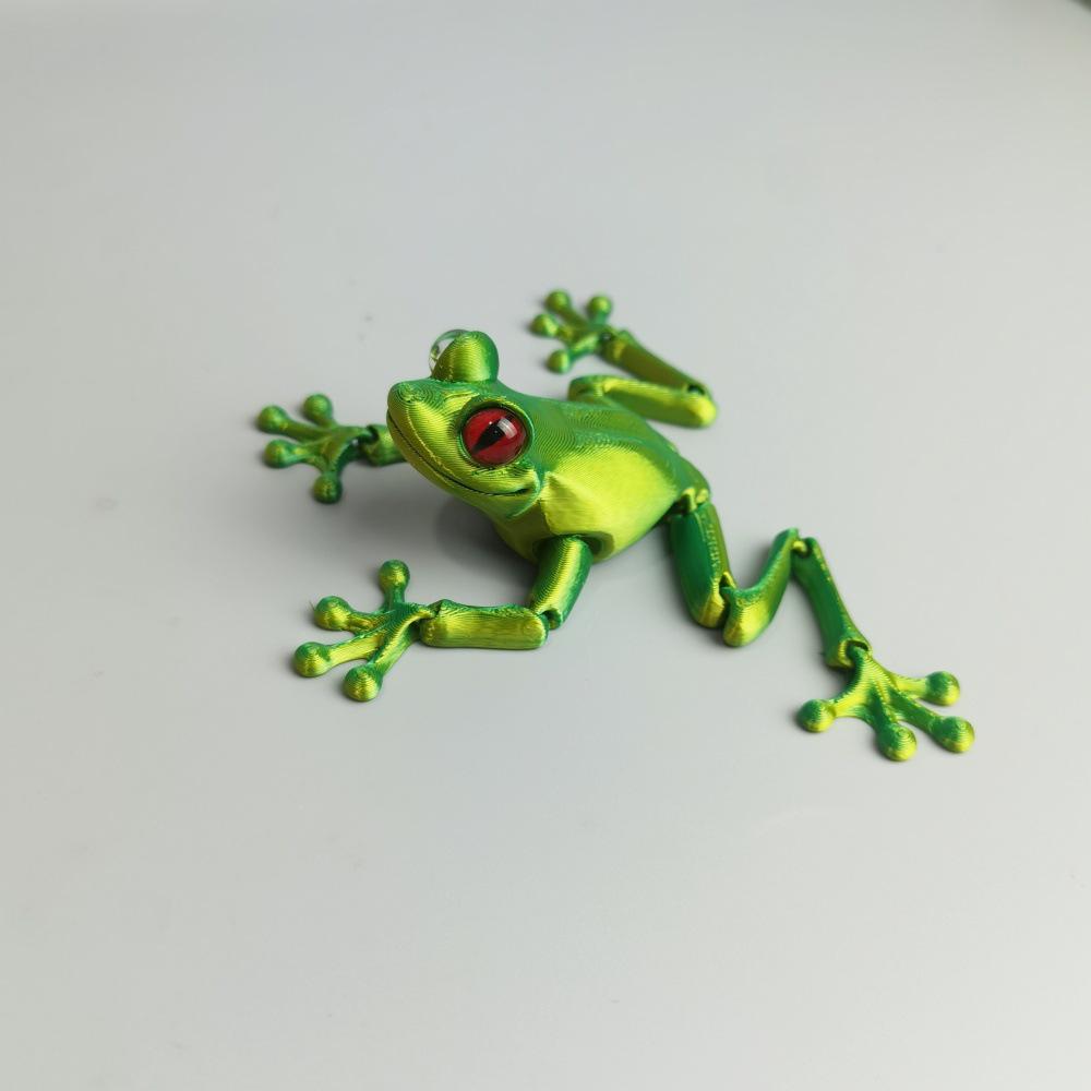 Realistic 3D Frog Toy with Movable Joints - Desktop Ornament and Gift Collection