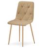 Libra Chair - Brown Fabric / Wood-Colored Legs X 3