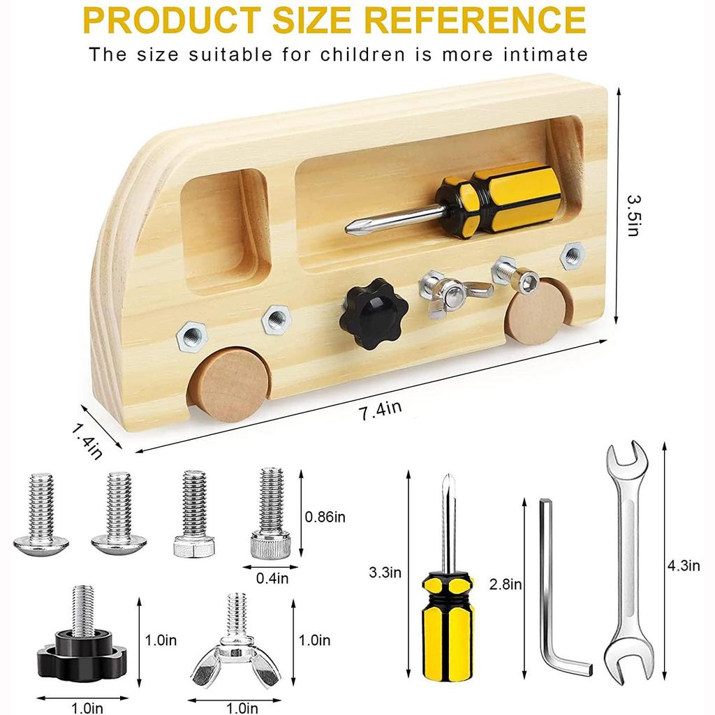 10 Adet Çocuklar Ahşap Montessori Tornavida Tahtası Seti, Çocuklar için Gerçek Araçlar, Çocuklar için Temel Beceriler Eğitim Duyusal eğitici oyuncak Bebekler Okul Öncesi