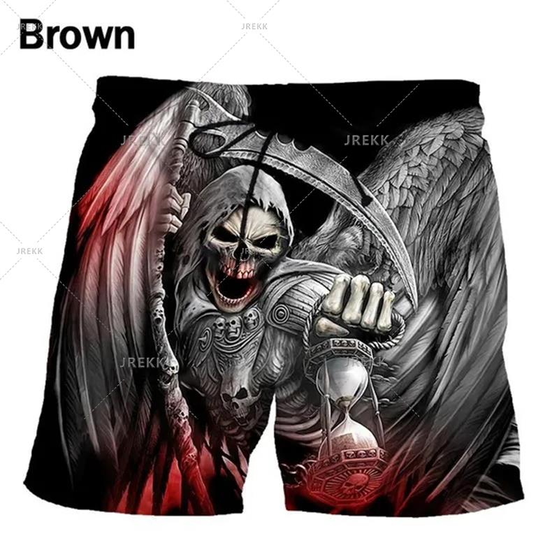 

Мужские повседневные шорты с 3D-принтом, летние готические спортивные шорты, шорты для скейтбординга 6XL