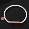 Trendy White Leather Bracelet Women Bracelet Bangle Charm Women Wristband Jewelry Gift