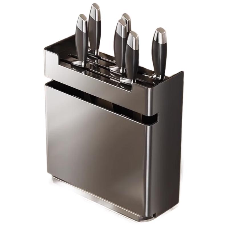 

Stainless Steel Wall-Mounted & Countertop Knife Holder