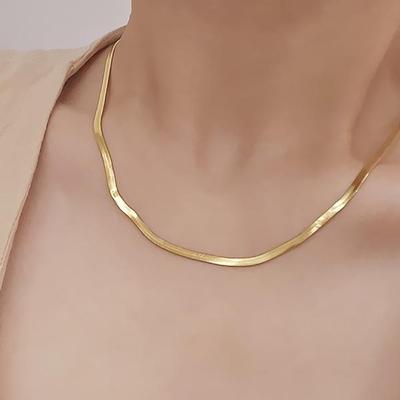 Women's Accessories Stainless Steel Snake Chain Necklace (Anti-Hypoallergenic)