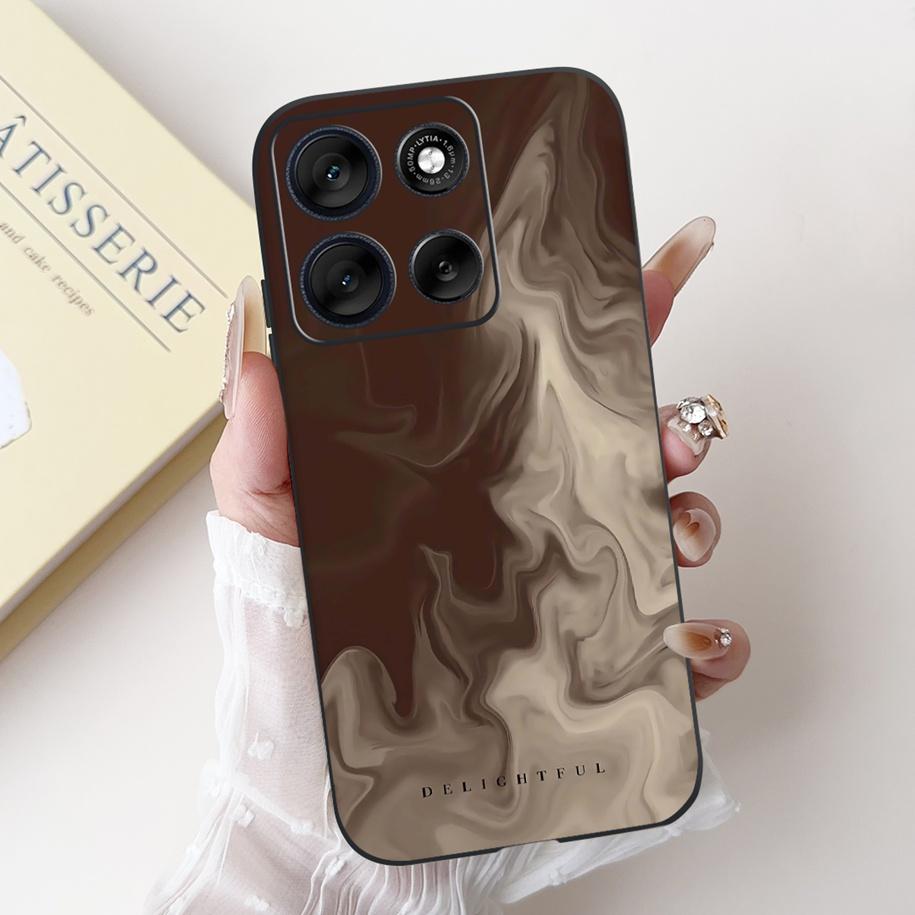 For Motorola Moto G86 G56 5G Case 2025 Fashion Flower Marble Sunset Capa Soft Silicone Phone Cover For MotoG56 MotoG86 5G Bumper