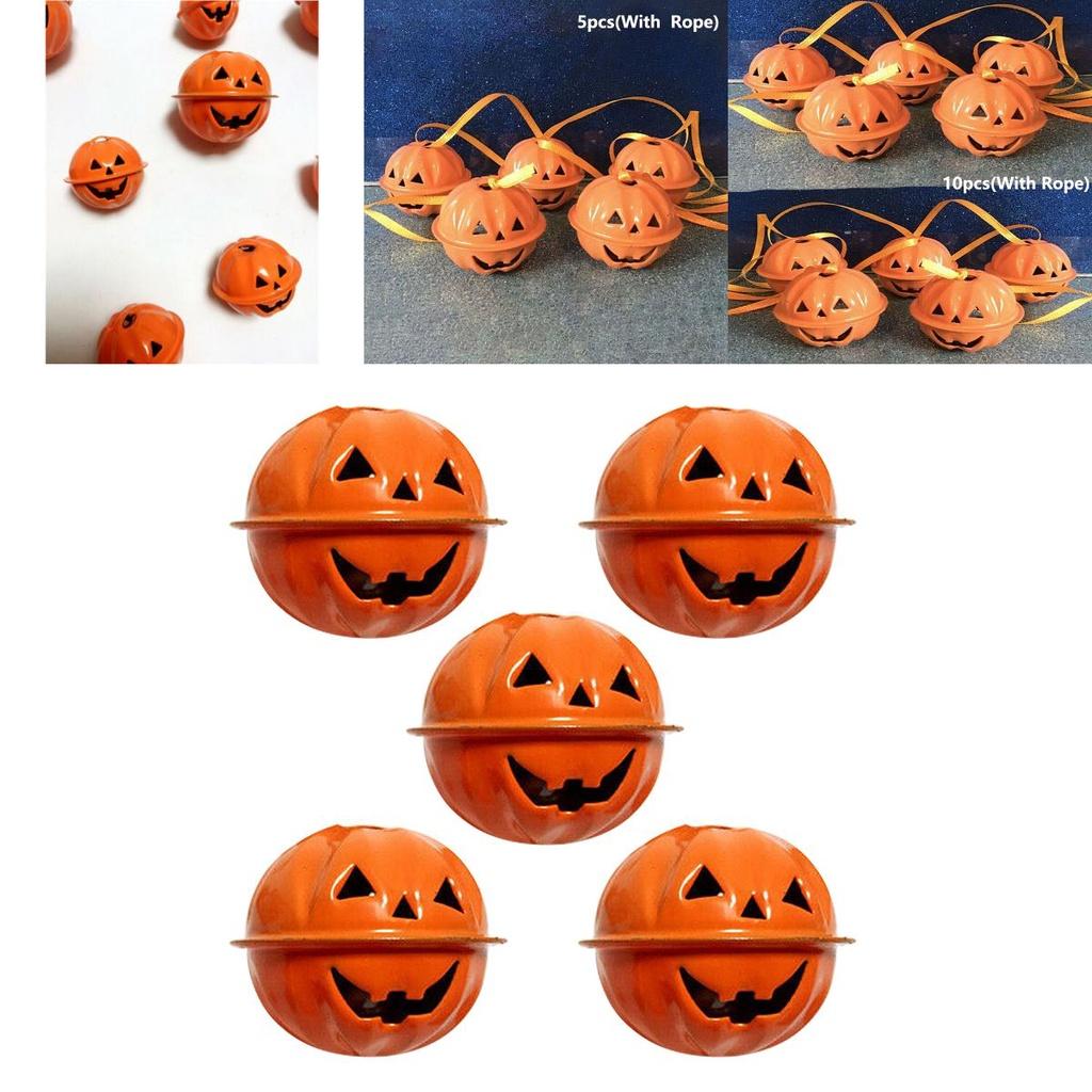 Lovely Mini Metal Pumpkin Bells For Unique Halloween Party Ornaments