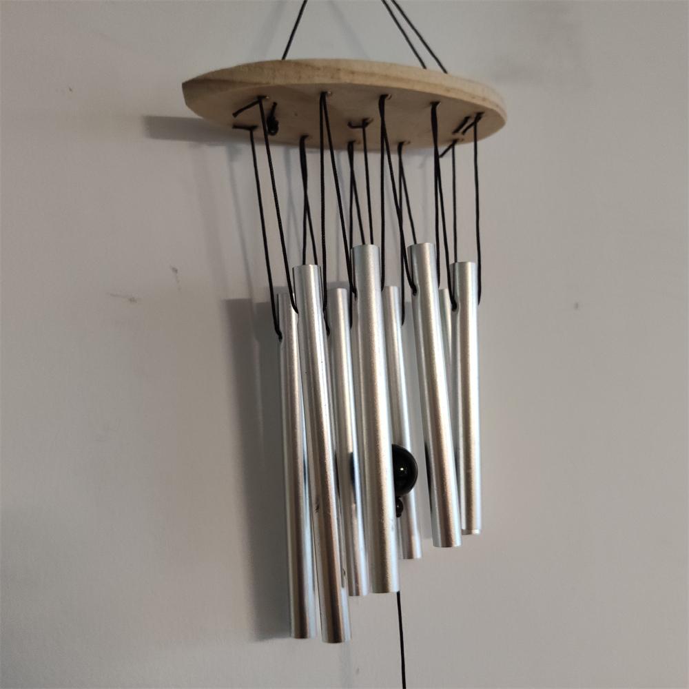 1pcs Outdoor Garden Metal Pipe Wind Chimes Star Heart Hanging Wooden Wind Chime Window Decoration Good Luck Home Decoration Craft