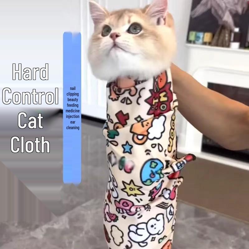 Cat Restraint Bag for Nail Trimming and Bathing - Anti-Scratch & Bite Protection