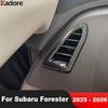 For Subaru Forester 2025 2026 Carbon Fiber Car Front Upper Air Condition Vent Outlet Cover Molding Trim Inteiror Accessories
