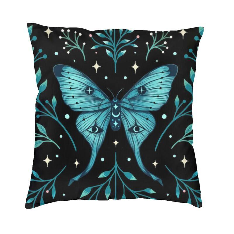 Halloween Witchcraft Witch Cushion Cover Soft Gothic Crow Cat Throw Pillow Case for Sofa Square Pillowcase Bedroom Decoration