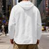 Spring and Autumn New Loose Linen Men's Breathable Hooded Long-sleeved Beach Casual Hoodie