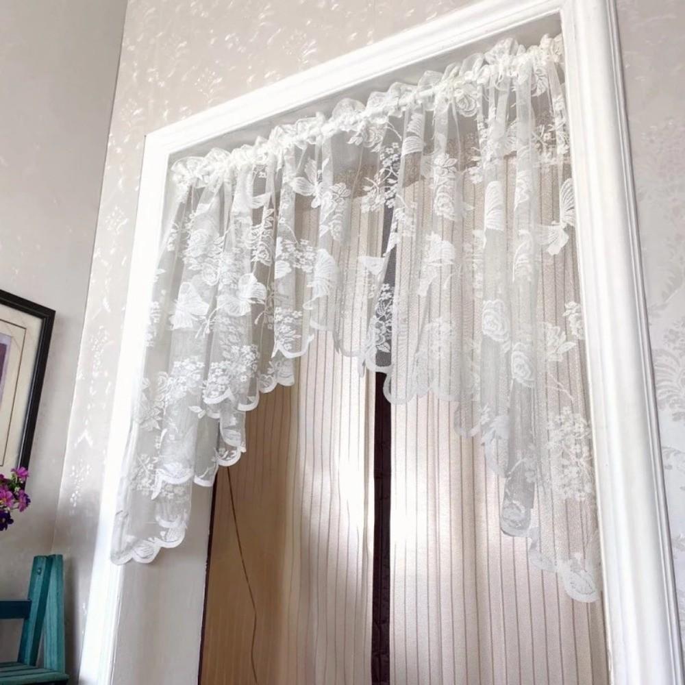 Short Kitchen Curtains Curved Half Curtain Fashion Window Curtain  Window Scarf