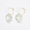 BIMBA Y LOLA [24SS] BIMBA Y LOLA Resin Shell Hoop Earrings B245AIW023IVF