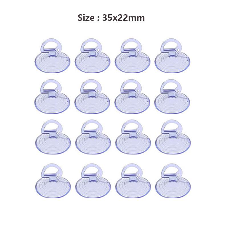 16PCS Car Glass Windshield Sunshade Suction Cups Universal PVC Window Suction Cups for Car Shades Windows Kitchen Bathroom 35mm