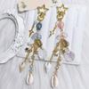 Shellfish Fish and Jellyfish Shell Key Chain Beaded Pendant for Phone and Camera Cases Stylish Bag Accessory for Women
