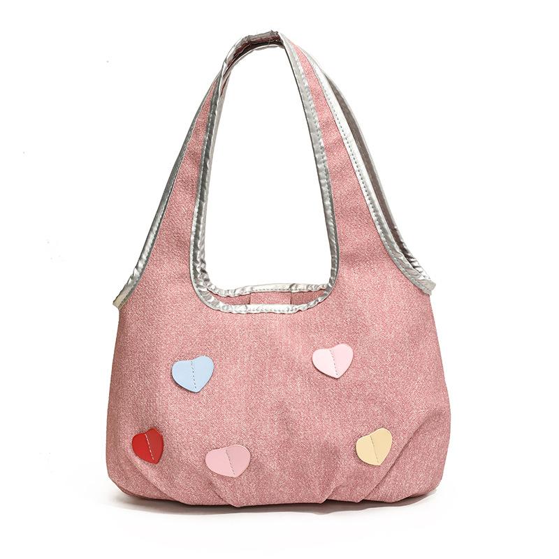 Korean version of fashion handbag women's bag new large-capacity PU bag niche high-texture shoulder armpit bag