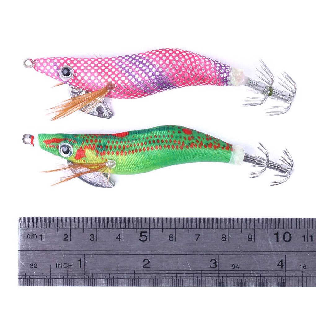 10pcs Fish Bait Squid Hook Fishing Lures Squid Lure Fishing Tackle Nightlight Shrimp Squid Needle