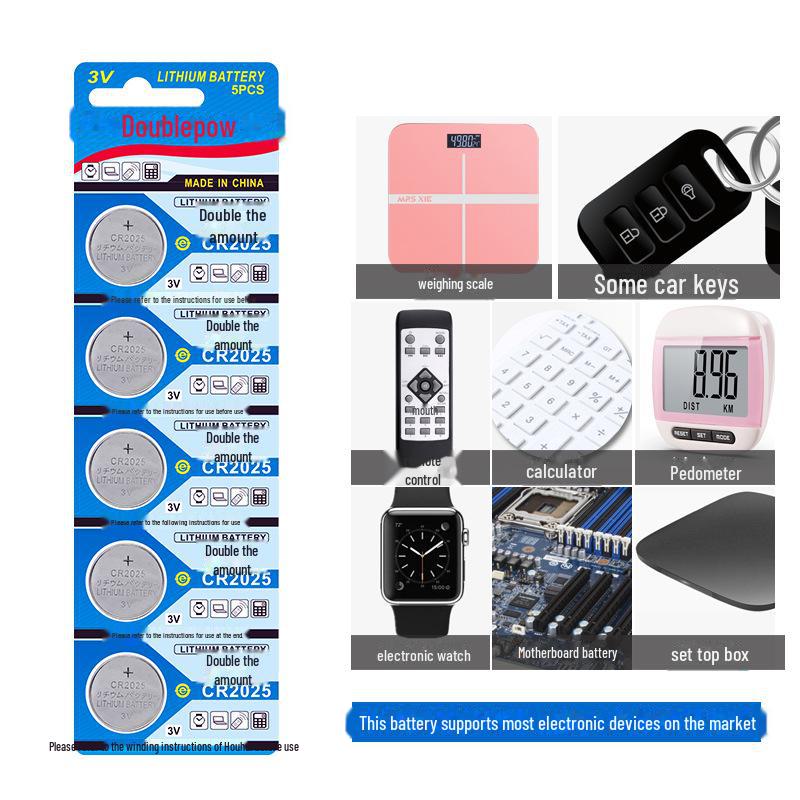 Mercury-Free 3V Lithium Ion Button Battery for Car Remotes - Double 2025, Zinc-Manganese Composition