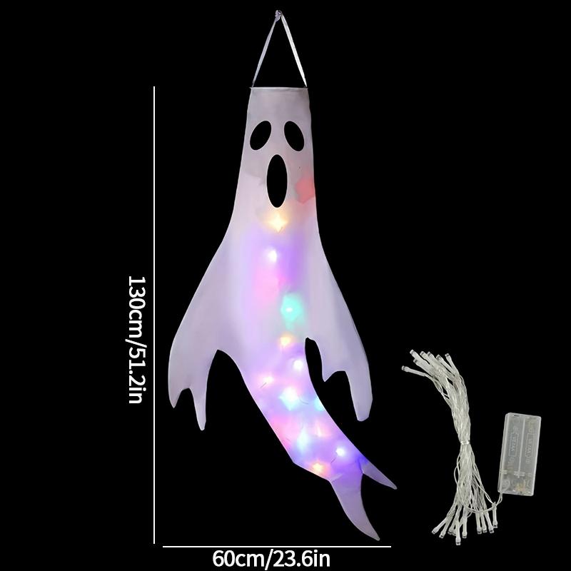 Halloween Decoration Scary Ghost Windsock Glow In The Darks Party Gifts Party Hanging Flags Day of The Dead Dia De Muertos