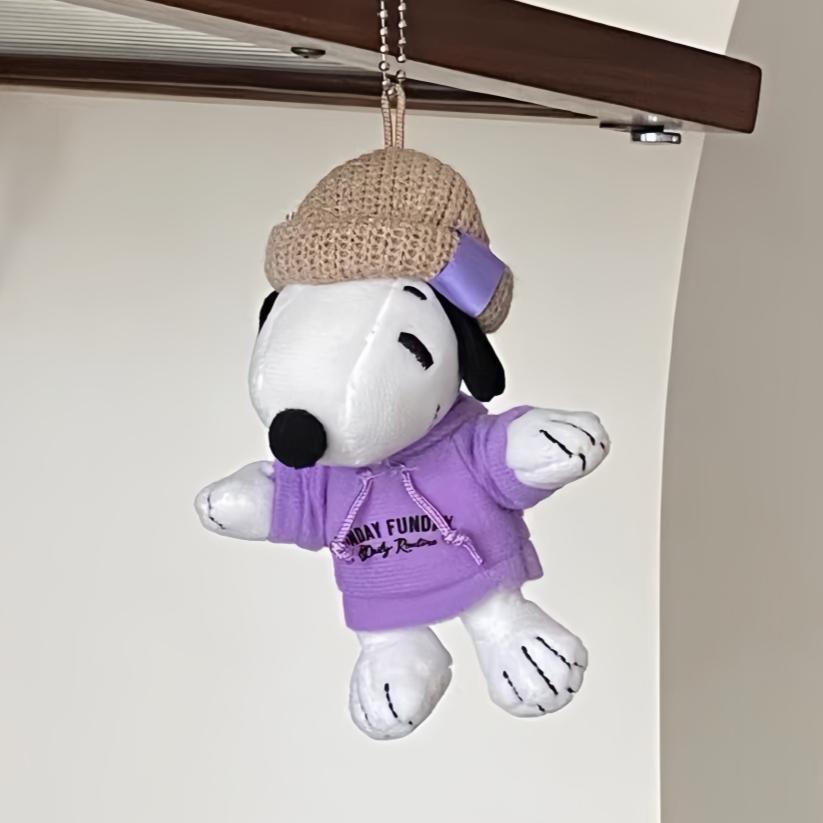 1piece 12cm high quality Cartoon Peanuts Snoopy Charlie plush pendant toys snoopy keychain toys