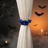 Bat Shape Window Drapes Holders Halloween Curtain Tieback, Glossy Holder, Gothic Haunted House Theme Party Supplies Drapery Holdback for Home