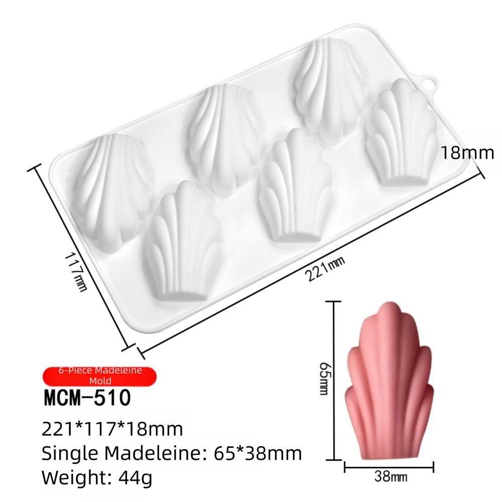 Silicone Material Baking Mold 6-Cavity Dessert Mold Easy Release Pudding Mold  Bread Making
