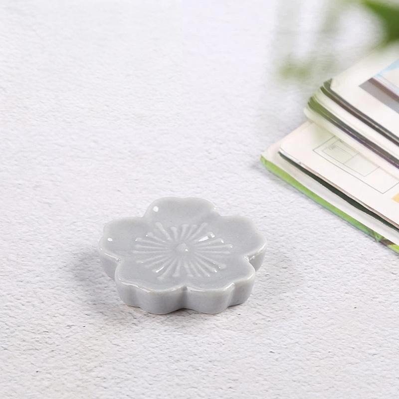 Cherry Blossom Ceramic Chopstick Rest Creative Flower Tableware Holder Ideal Gift for Housewarming Cooking Lovers