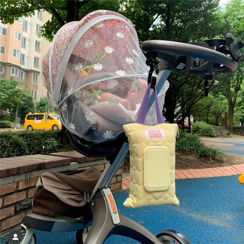 Macaron-Farben-Auto-Taschentuchbox, wasserdichte Taschentuch-Abdeckung, Kinderwagen-Taschentuch-Hängetasche