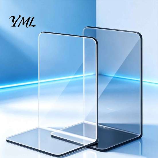 Clear Desktop Organizer for Documents 1 Pc Bookend Heavy Book, Acrylic Book Shelf Organizer, Transparent Rack Dormitory L Shaped Stopper Bedroom