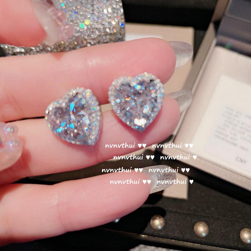 Papalacha Love Gemstone Pearl Necklace, Watery, 18K Gold-Plated Large Carat Love Zircon Ring.