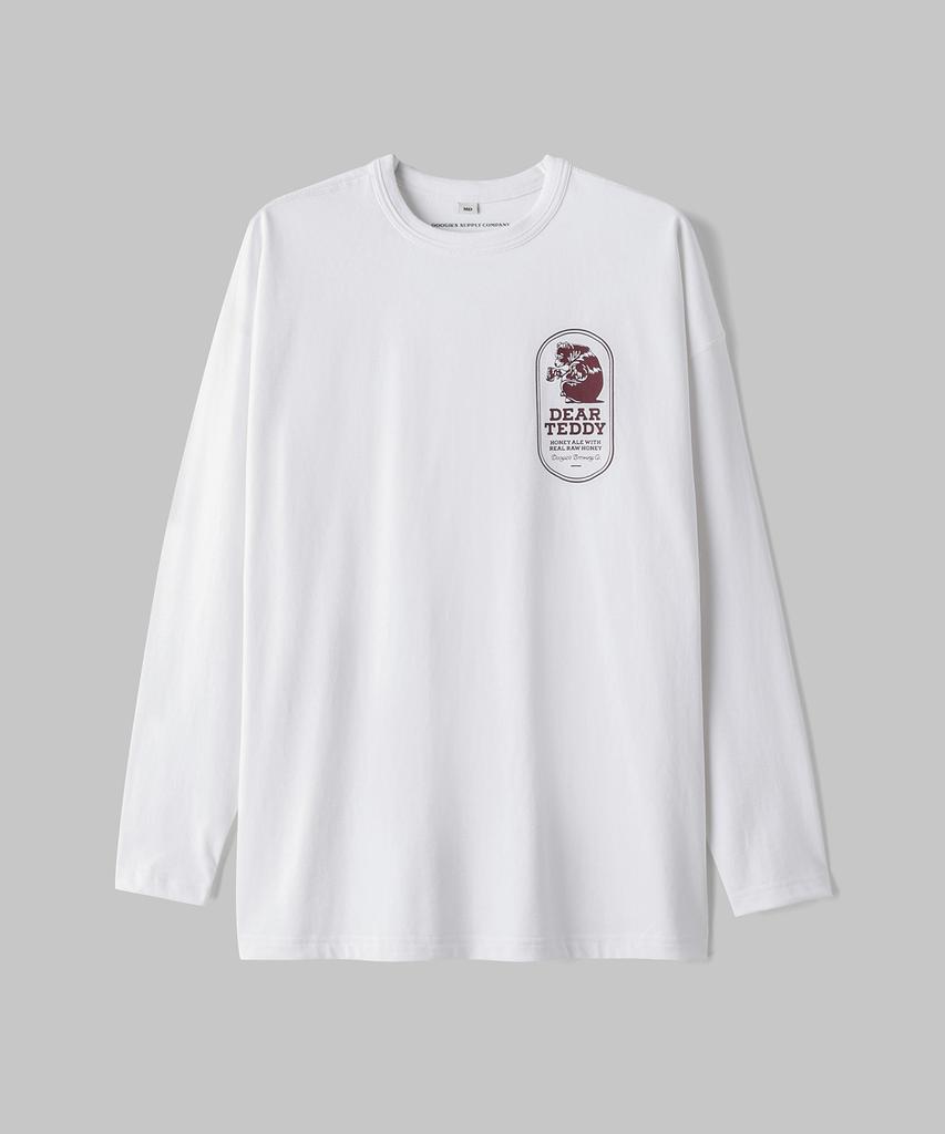 Dugiseuseopeullaikeompeoni Loose Long Sleeve Dt Bear Mark Tee