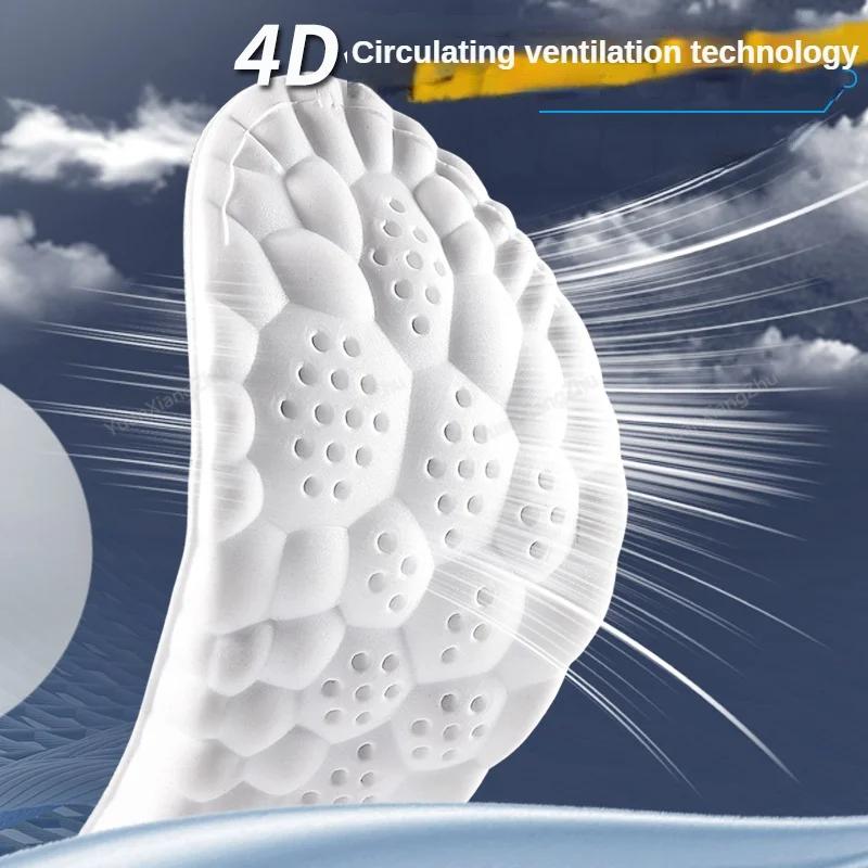 2/4/6Pcs Sport Shoes Insoles Soft Plantar Fasciitis Insole for Feet Arch Support Orthopedic Foot Pads Shock Absorption Shoe Sole