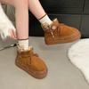 Niche casual warm non-slip snow boots women's outer wear season fashionable velvet thick-soled short boots