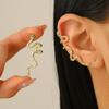 LATS 1PC Punk Snake Ear Cuff Black Non-Piercing Ear Clip Earring for Women Men Fake Cartilage Ear Cuff Fashion Zircon Wholesale
