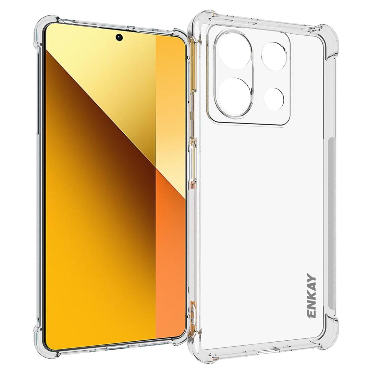 

ENKAY HAT PRINCE Для Xiaomi Redmi Note 13 5G ТПУ Чехол Нескользящая Защитная Накладка для Телефона Усиленные Четыре Угла A