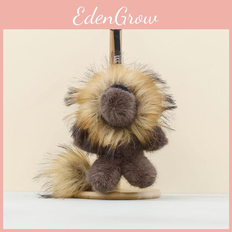 Lion Stuffed Plush Animal Pp Cotton Soft Charm Toy For Kids School Bag Decor