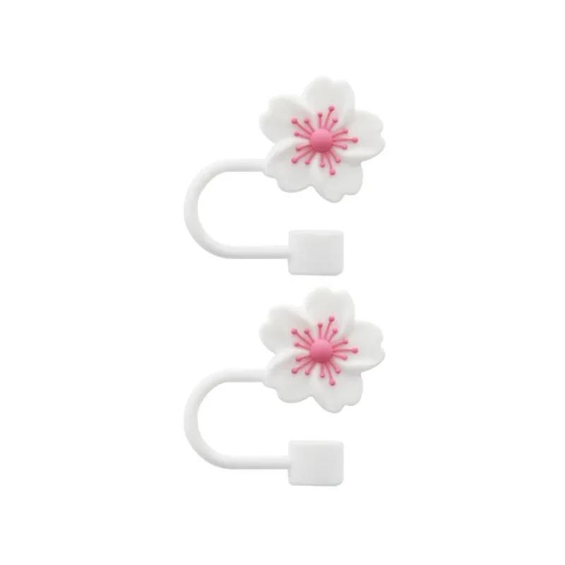 2/4pcs Straw Cover Cap for Stanley 10mm Reusable Straw Tips Lids Flowers Tip Covers Cup Accessories,Silicone Straw Topper
