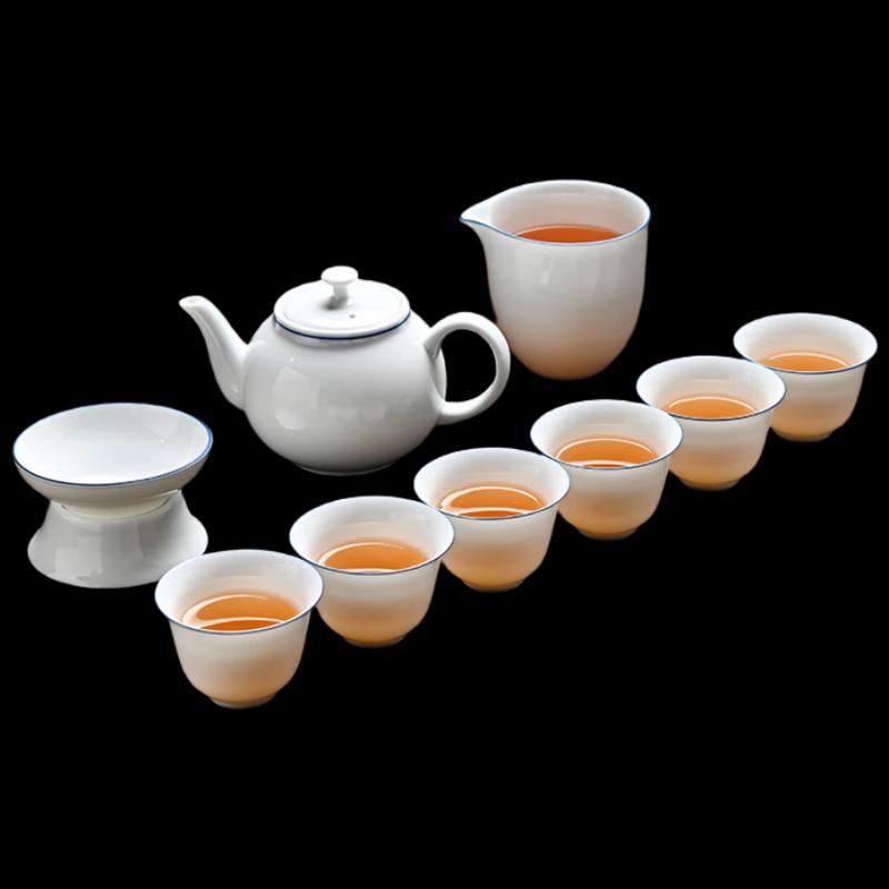 Wo Ding Ice Jade White Porcelain Kung Fu Tea Set