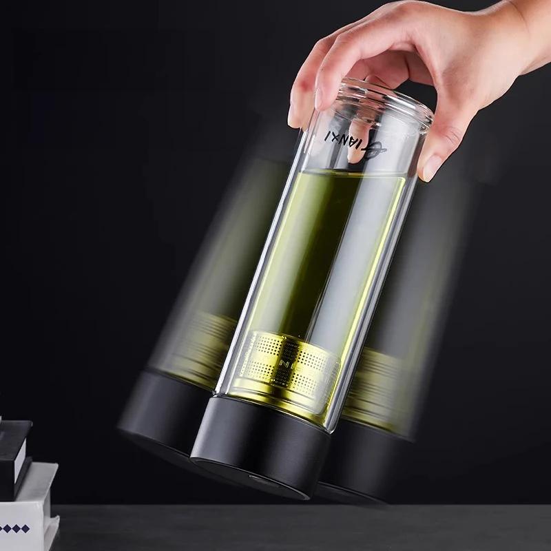 Sticlă de Apă cu Infuzor de Ceai și Capac Magnetic pentru Cană, Rezistentă la Căldură, Cană de Apă Portabilă, Etanșă, Cană de Ceai pentru Birou, Gospodărie