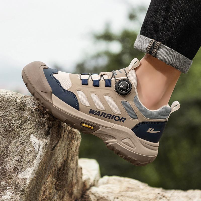 Warrior Hiking Shoes Retro Versatile Fashion Simple Sports Casual Lightweight Durable Non-Slip Low-Top Dad Shoes Men sneakers WXY(S)-4758N01