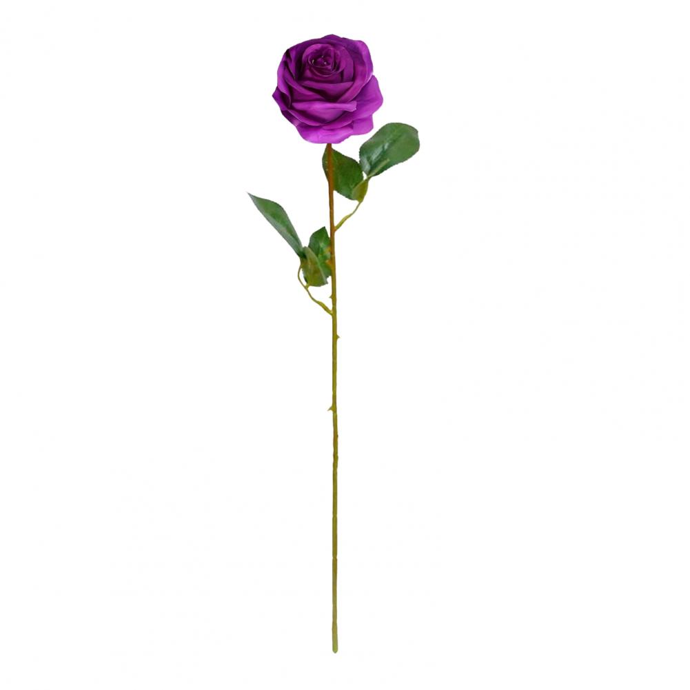Artificial Flower Branch Artificial Rose Flower Branch Realistic Silk Bloom with Green Leaves Faux Floral Decoration for Home