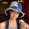 Japanese Denim Bucket Hat Beggar Style Sun Protection Basin Cap Fashion Retro Fisherman Hat  Women