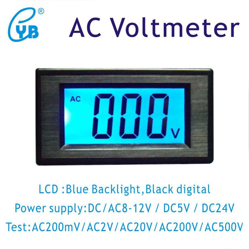 AC200mV/2V/20V/200V/500V AC Voltage Meter Power Supply DC or AC 8-12V Voltmeter Volt Panel Meter Voltage Indicator Tester