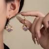 Opal Diamond Hollow Earrings Light Luxury Super Flash Diamond Contrasting Diamond Stud Earrings Niche High-End Exquisite Earrings