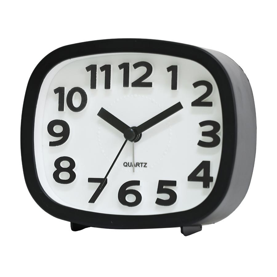 1pc minimalist bedside square quartz alarm clock, creative 3D digital clock face, home decoration, festival gift, battery free