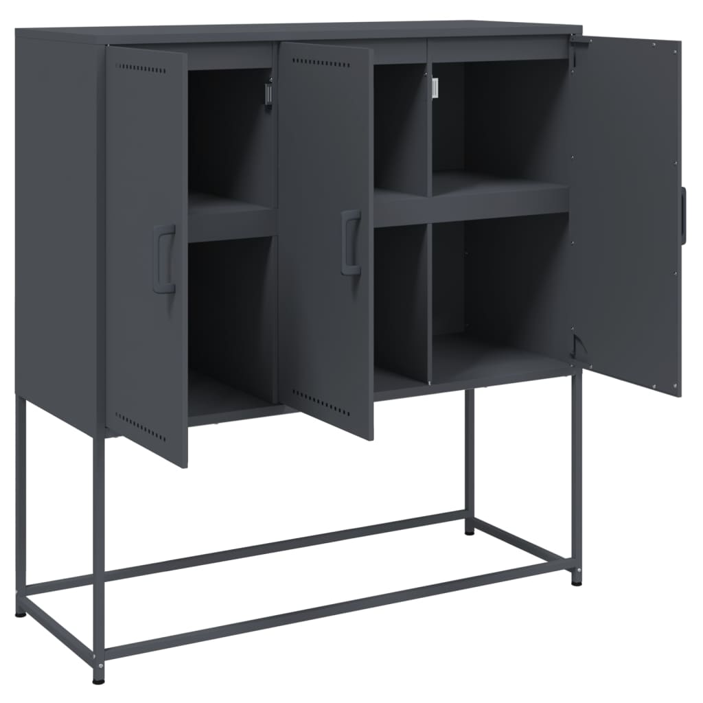 Highboard Anthracite 100.5 x 39 x 107 cm Steel
