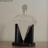 Diamond Shaped Glass Bottle with Wooden Base Thickened Glass Pitcher Flagon Decanter Hip Flasks Liquor Bottle Whiskey Bottles