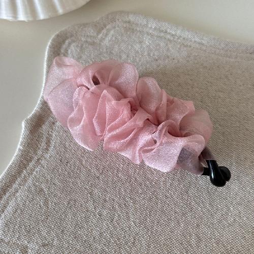Gentle Floral Pleated Mesh Hairpin Super Fairy  High-end Sense  Fashionable  Western Style  High Ponytail  Banana Clip  Hair Accessories  New Style